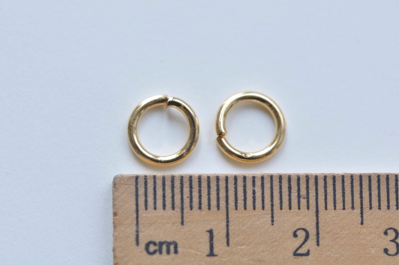 40 Pcs Anti Tarnish 24K Gold Plated Brass Jump Rings 8mm Etsy
