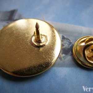 Corbata de oro Tack embrague lapel pin broche en blanco partido 20mm Cameo Set de 10 A5157 imagen 3