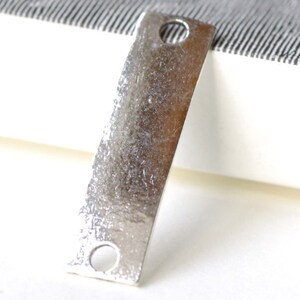 Bracciale curvo vuoto connettore Charms in argento antico 10x38mm Set di 20 A8155