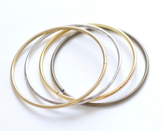 10 anillos circulares grandes de 2" de 52 mm de calibre 13 de latón crudo/bronce antiguo/plata/oro