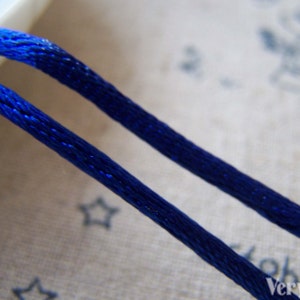 One Bundle of 20 meters Navy Blue Chinese Knot Nylon Bead Cord Thread  A5049