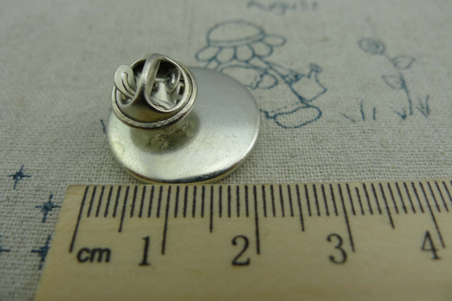 Silvery Gray Tie Tack Clutch Round Lapel Pin Brooch Blank Etsy
