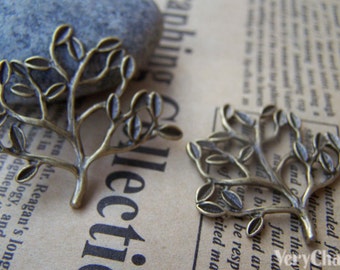 10 Stück antike Bronze riesigen Baum Charms 32x33mm A437