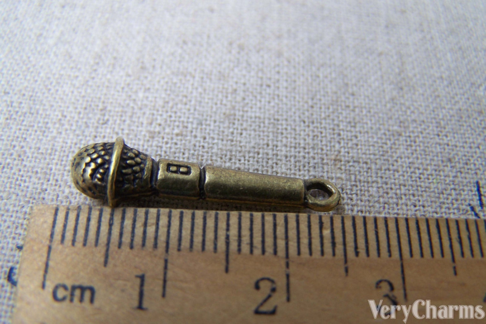 Microphone Charms Antique Bronze Pendants 7x25mm Etsy