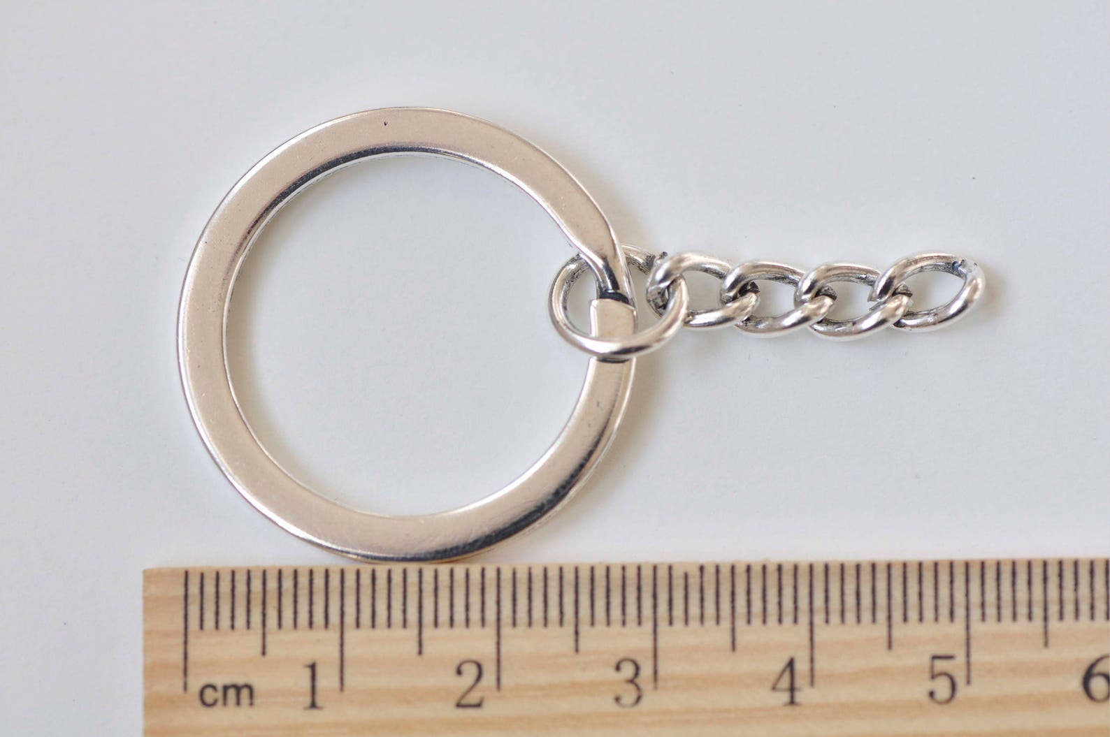 10 Pcs Simple Keychain Fob Key Ring With Short Extension Chain Etsy