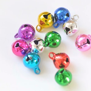 Mixed Color Jingle Bells Dog Pet Charms Drops Pendants 6mm/8mm/10mm/12mm/14mm/16mm/18mm/20mm/25mm