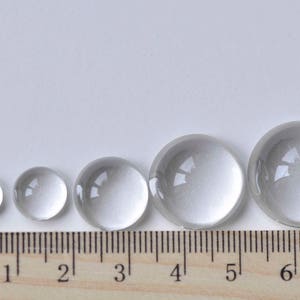 Cabochon rond demi-sphère grossissant en verre de cristal 8 mm/10 mm/12 mm/16 mm/18 mm/20 mm/25 mm/30 mm/40 mm/50 mm/60 mm/70 mm/78/90/100/120/150 mm image 3