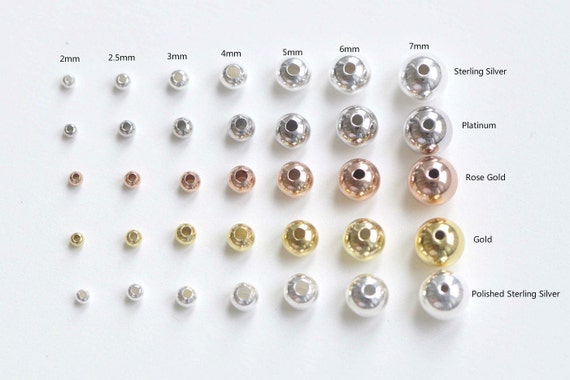 1Pack 2mm 3mm 4mm 5mm 6mm 7mm 8mm Antique Metal Spacers Beads for jewelry  Making Big Hole Loose Bead For Bracelets Accessories