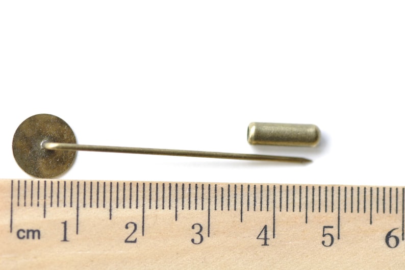 Antique Bronze Stick Pin Lapel Pin Clutch Blanks 10x45mm With Etsy