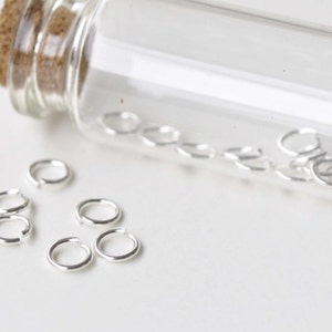 200 pcs Silver Plated Brass Jump Rings 6mm 19gauge A8597