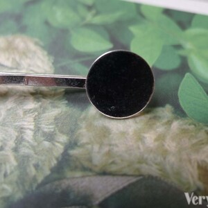 Pu&ograve; includere: Un fermaglio per capelli argentato con un ciondolo rotondo in metallo nero. Il ciondolo ha un diametro di circa 2,5 cm.