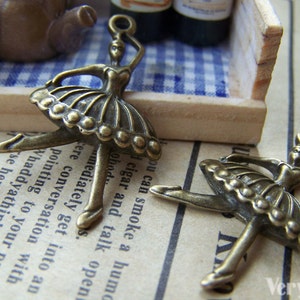 Ballet Girl Dancer Charms Antique Bronze Finish 21x37mm - Etsy