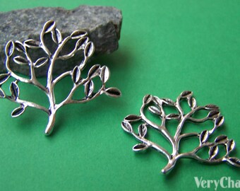 SALE 10 pcs of Antique Silver Filigree Tree Charms 32x33mm A1317