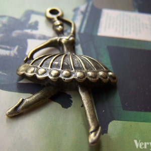 Ballet Girl Dancer Charms Antique Bronze Finish 21x37mm - Etsy