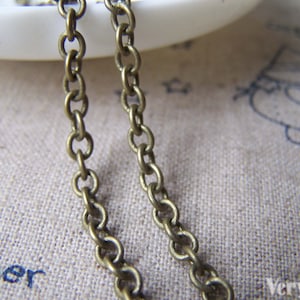 16ft (5m) of Antique Bronze Brass Thick Cable Chain Link 3.5mm A2721