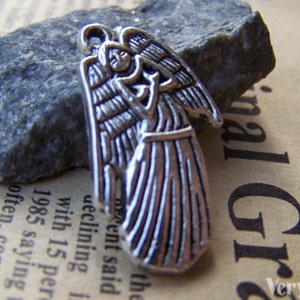 10 Stück Antik Silber Engel Charms 18 x 29 mm A1523