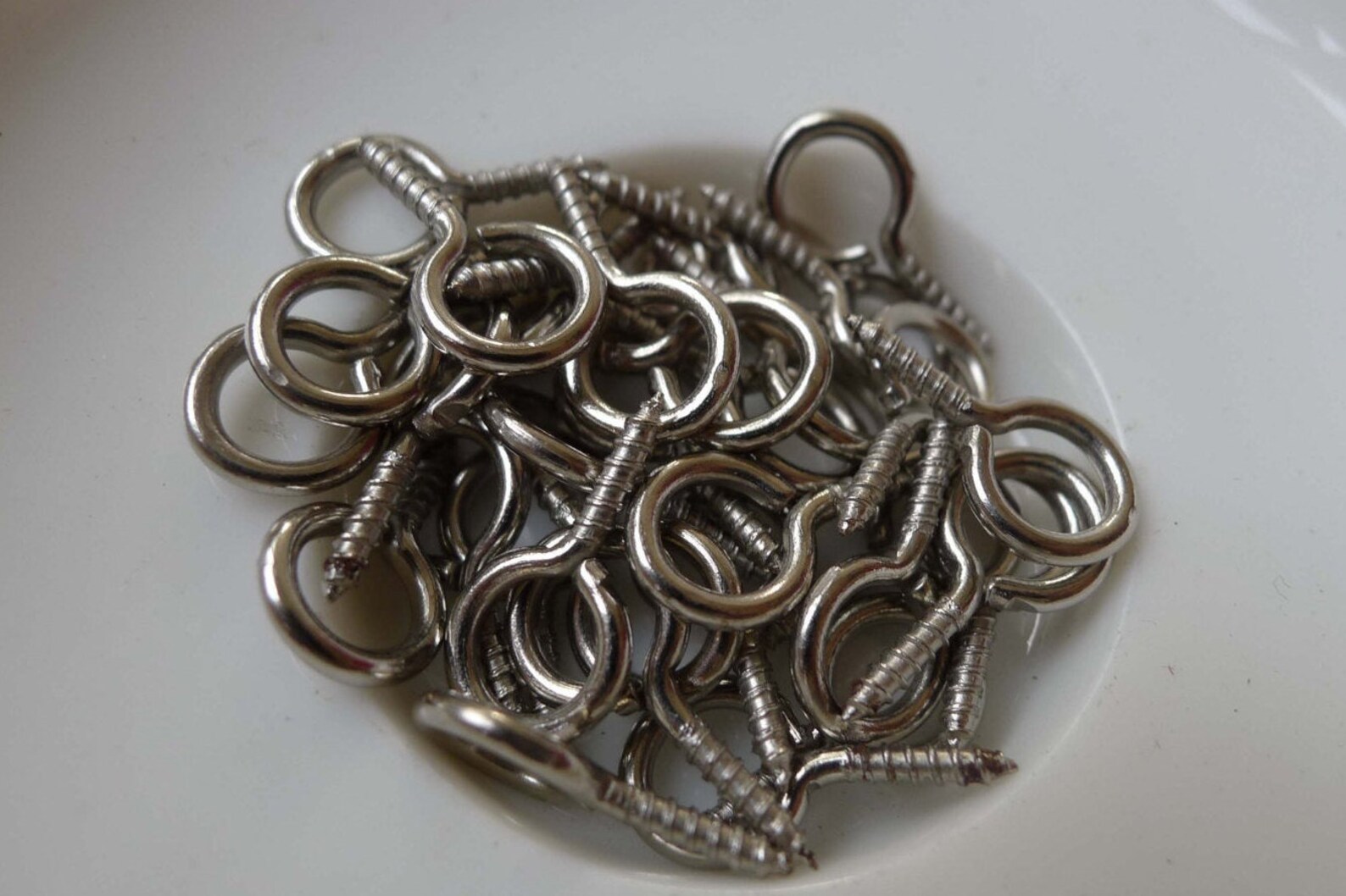 Large Screw Eye Pins Hooks Bails Platinum White Gold Tone Etsy