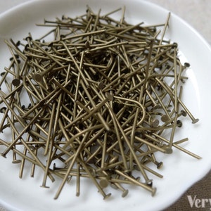 500 pcs of Antique Bronze Headpins 28mm--- 20gauge A5865