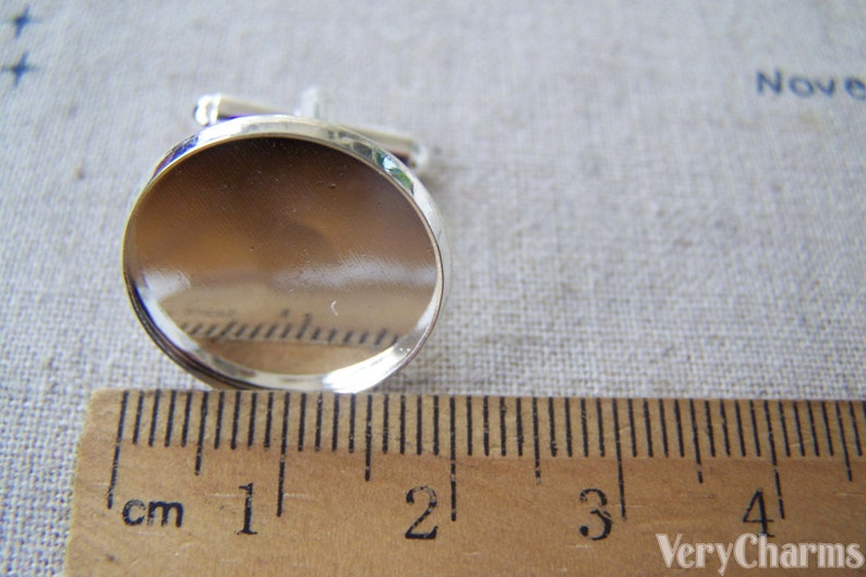20 Pièces Plat Dos De Boutons De Manchette Plats Ronds Plaqués 8mm - Pour Création Bijoux