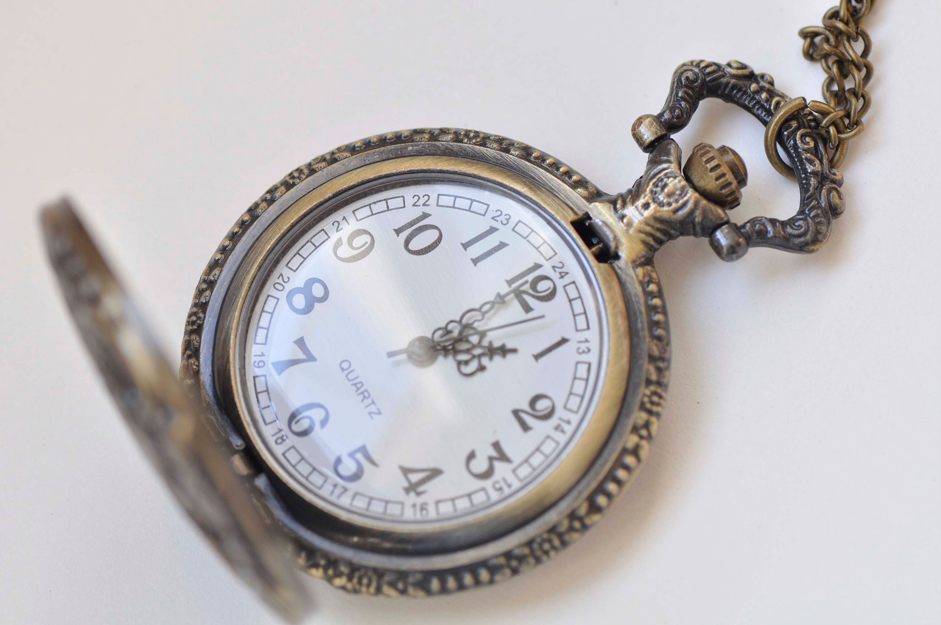 アンティーク　ブロンズ　時計 アンティークブロンズ ヴィンテージ スチームパンク トレイン 大型懐中