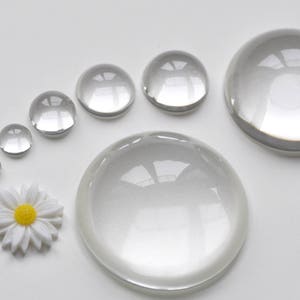 Cabochon rotondo a mezza sfera con cupola alta e lente di ingrandimento in cristallo da 8 mm/10 mm/12 mm/16 mm/18 mm/20 mm/25 mm/30 mm/40 mm/50 mm/60 mm/70 mm/78/90/100/120/150 mm