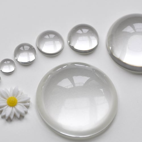 5 Pcs High Quality Crystal Glass Magnifying High Dome Polished Etsy
