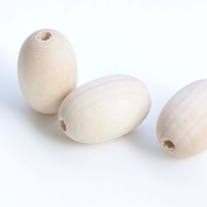Unfinished Large Oval Wood Beads Findings  20x30mm