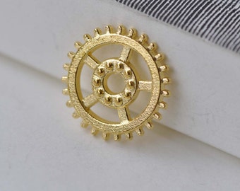 Gold Gears Mechanical Clockwork Parts  17mm Set of 20   A7946