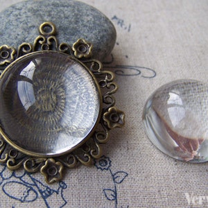 Dik Vergrootglas cabochon ronde koepel cabochon cameo 30mm set van 10 stuks A2824