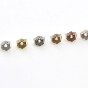 925 sterling zilveren oorbel achterkant vlinder clutch verguld zilver/goud/rosé goud/platina/champagne goud/gepolijst