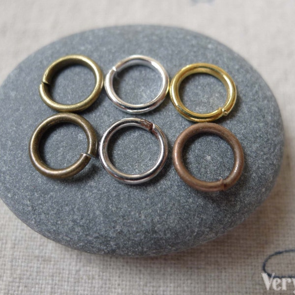 Bronze Silver Gold Brass Platinum Copper Strong Jump Rings Size 8mm 18gauge Various Color Available