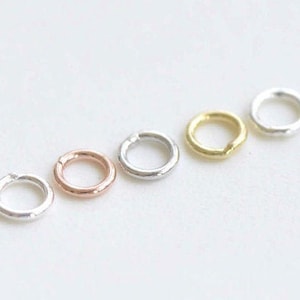 20 pcs 925 Solid Sterling Silver Closed Soldered Jump Rings Plated Silver/Gold/Rose Gold/Platinum/Polished Silver Size 3mm/3.5mm4mm/5mm 24G