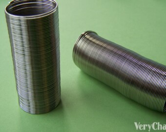 6 pcs of Silvery Gray Steel Spring Wire Ring Base 19mm A4545