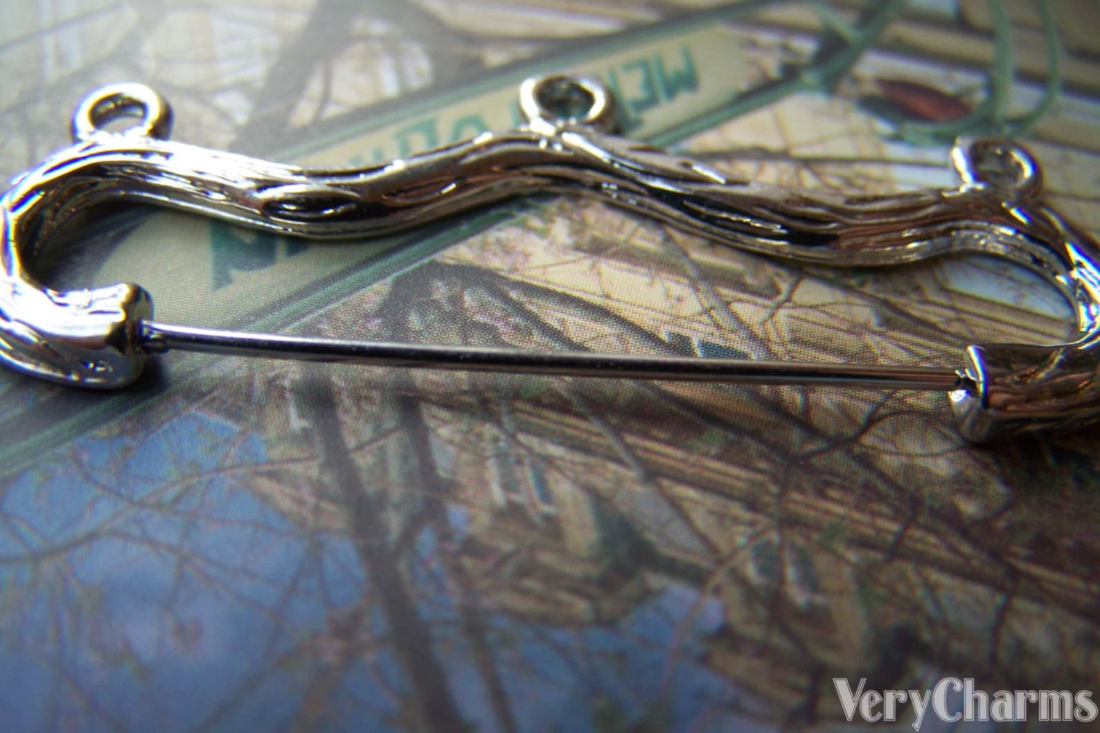 10 Pcs Antique Silver Three Loops Bow Safety Pins Broochs Etsy