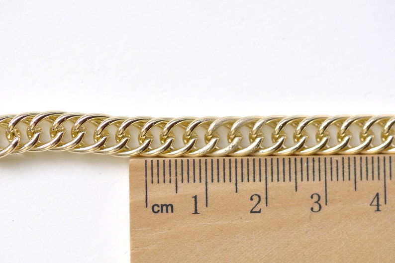 16ft (5m) of KC Rose Gold Aluminium Double Curb Chain Unsoldered Links A8319 image 4