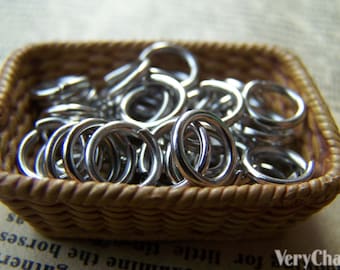 8mm Jump Rings Silvery Gray OD Ring 18gauge Set of 200 pcs A3330