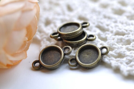 UNICRAFTALE Circa 120 Pz Connettori Ciondolo Rotondo Piatto - Foto 7