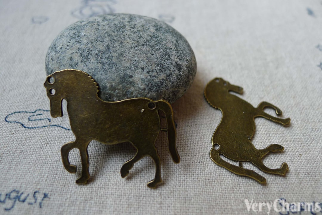 Racing Horse Antique Bronze Dressage Charms 28x30mm Set of 10 Etsy
