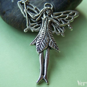5 pcs of Tibetan Silver Antique Silver Fairy Pendants Charms 39x51mm A1381