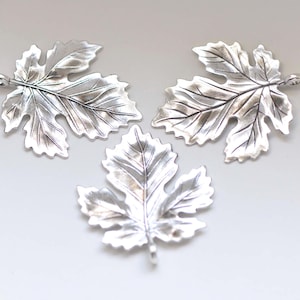 Ahornblatt Charms Antik Silber Anhänger 35 x 37 mm Set mit 5 Stk