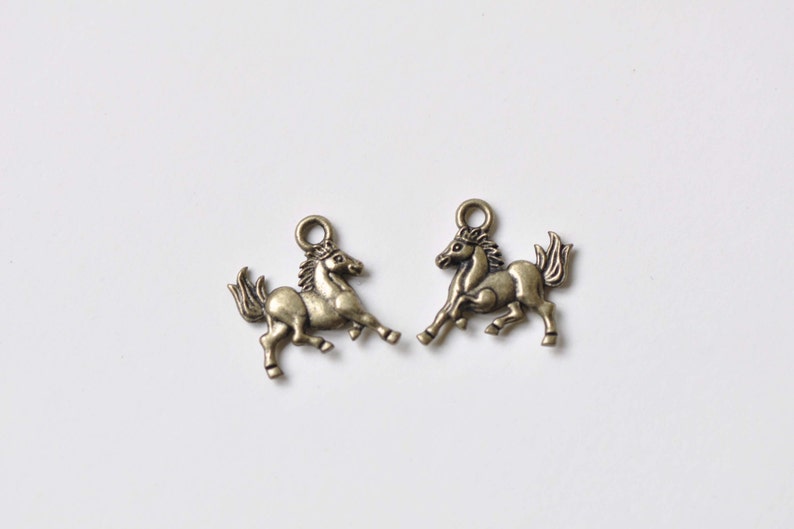 Antique Bronze Tiny Horse Pony Charms 14x16mm Set of 30 A8371 Etsy