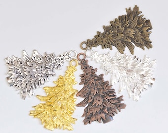 24 Breloques Noël Émail Doré - Kit Pendentifs Bijoux Festival, 12 Styles Pour Création Bijoux