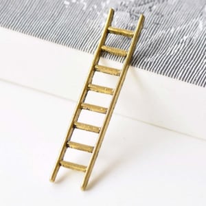 10 pcs of Antique Gold Ladder Pendant Charms 10x51mm A8606