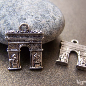 10 pcs of Antique Silver Triumphal Arch Charms 14x18mm A1660