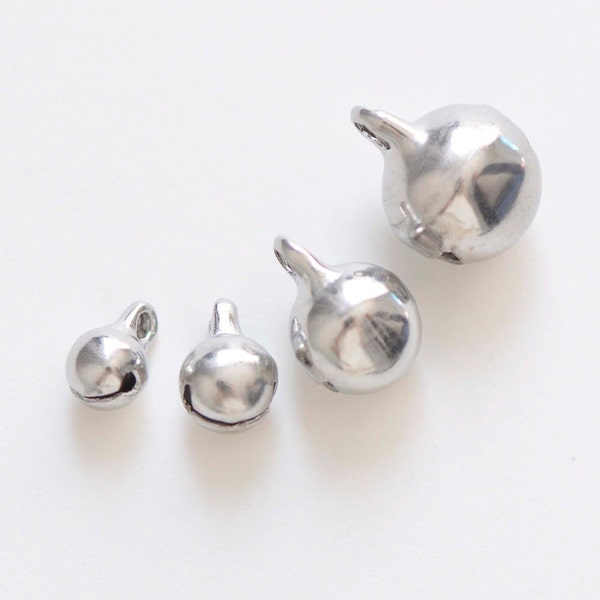 Stainless Steel Jingle Bells Dog Pet Charms Drops Pendants 5mm/6mm/8mm/10mm