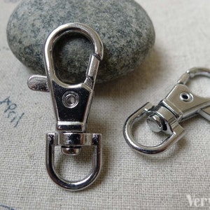 10 pcs Chrome Color Lobster Swivel Clasps 14x38mm  A6119