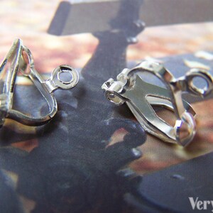 20 stuks van zilveren ear clips Earring bevindingen 12mm A1130 afbeelding 4