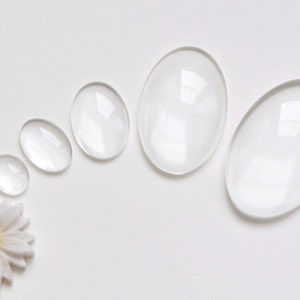 Crystal Glass Flat Back Oval Cabochon Cabs 8x10mm/10x14mm/13x18mm/18x25mm/22x30mm/25x35mm/30x40mm/48x61mm image 4