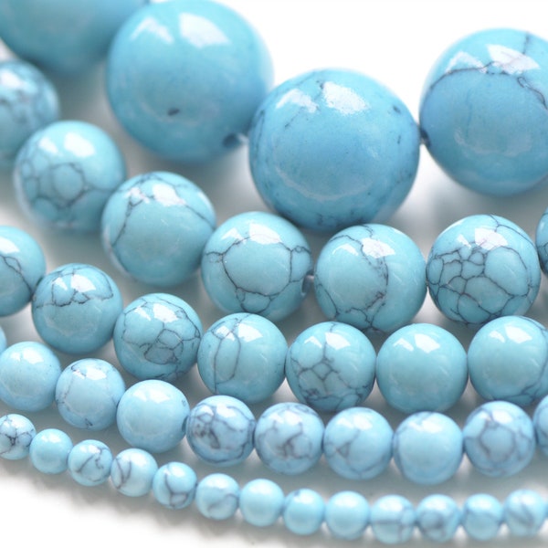 One Strand Magnesiet Turquoise Ronde Edelsteen Kralen 4mm/6mm/8mm/10mm/16mm