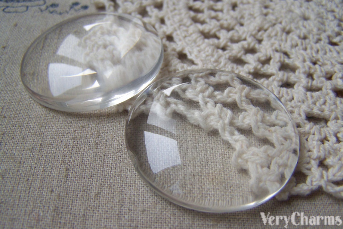 Magnifying Glass Dome Crystal Clear Round Circle Cabochon 40mm Etsy